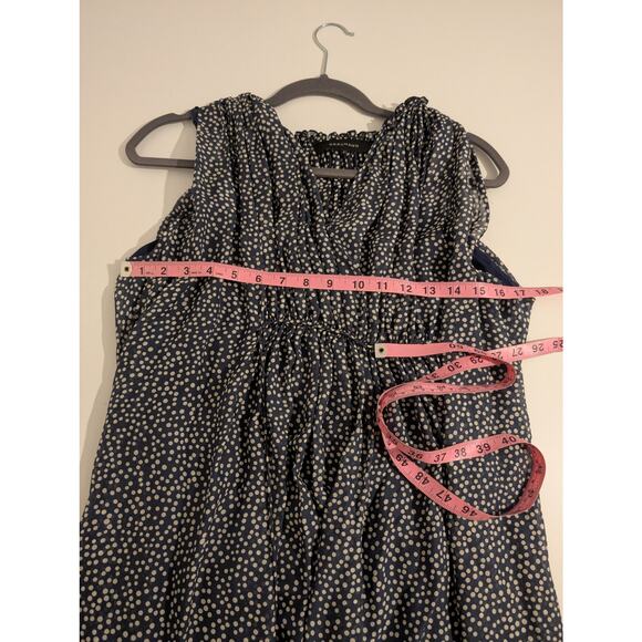 Graumann Dress Polka Dot Flowy Pinup Rockabilly Denmark Designer Blue Size S - Picture 9 of 10